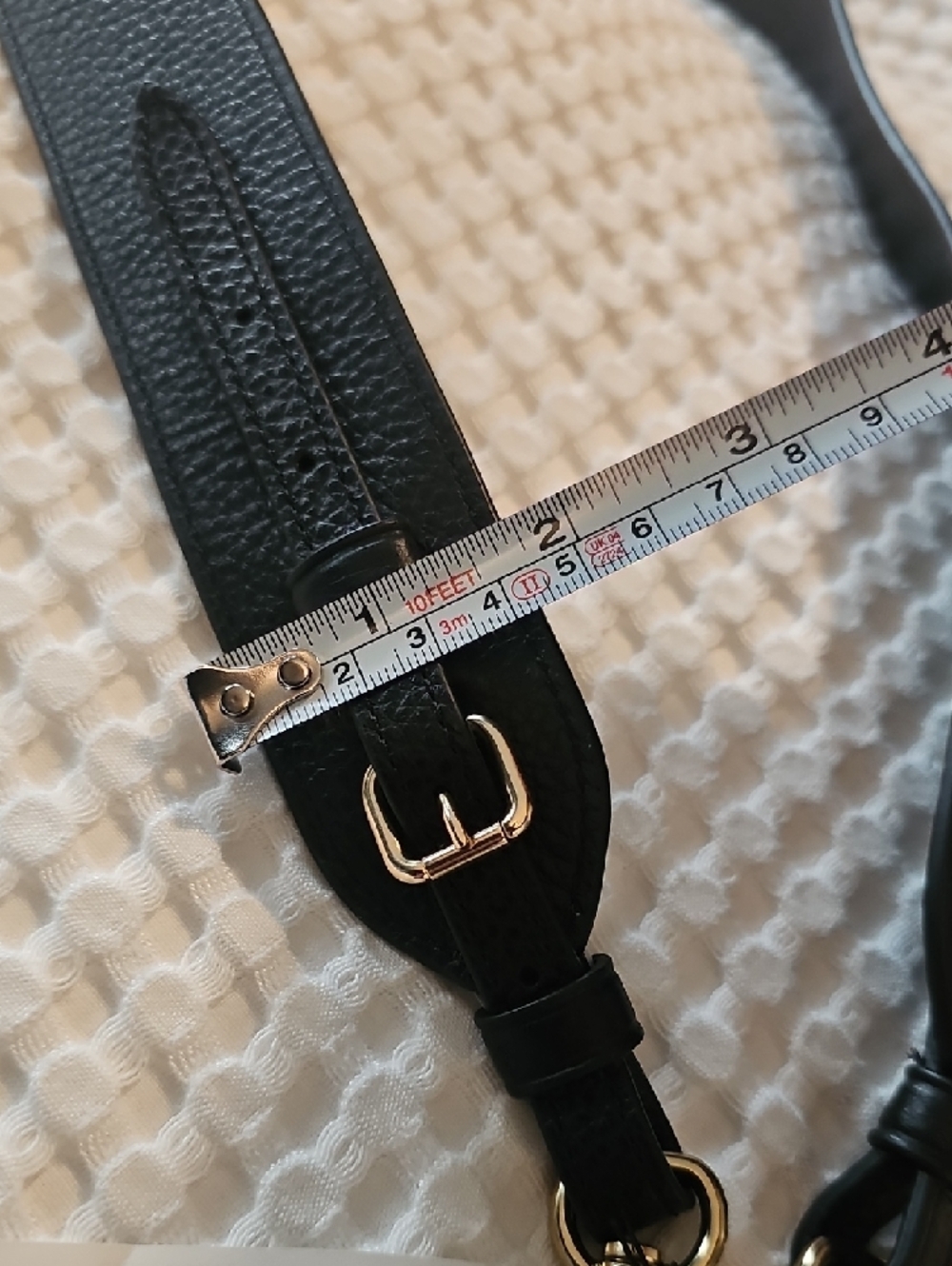 Coach Black Leather Bag Strap with Gold Hardware - Picture 6 of 10